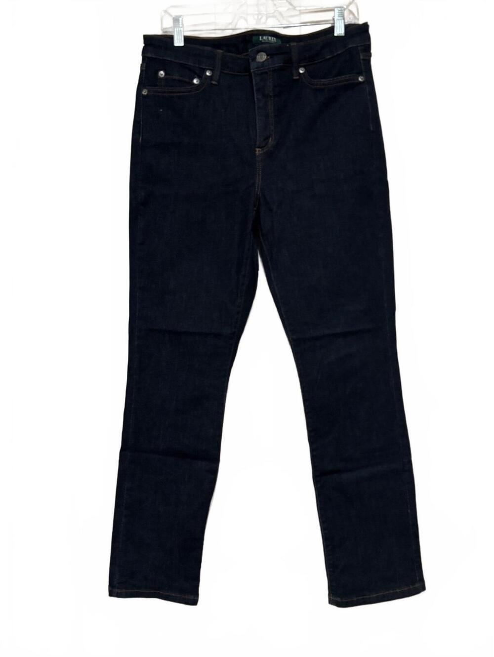 Lauren Ralph Lauren Dark Blue Straight Leg Jeans Size 14
